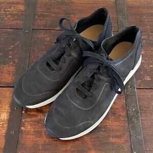 Women's Ugg Black Leather Sneakers Size 9.5